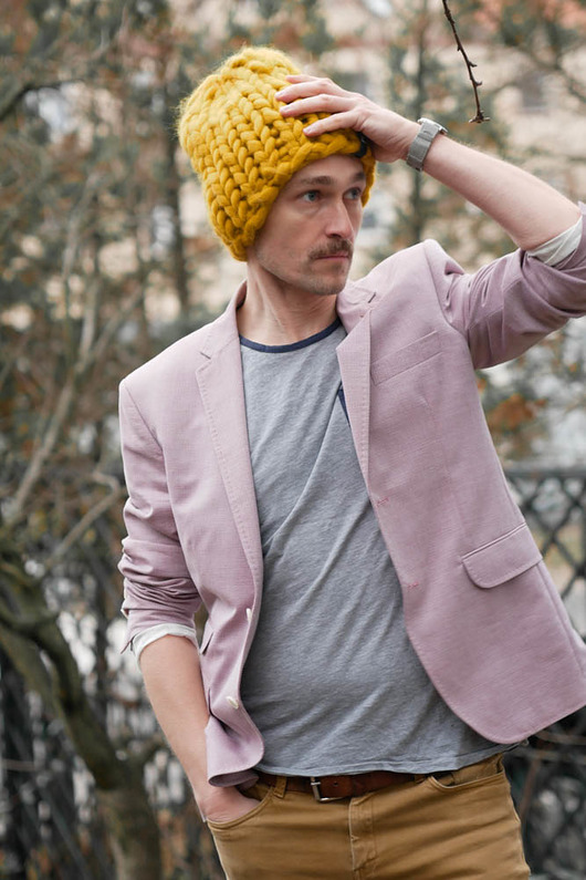 czapki i kapelusze męskie 100% wełna ciepła czapka Beanie w grubym splocie