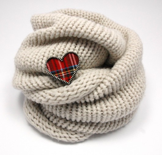 I love U/ Christmas -  brocha w kształcie serca Coquet