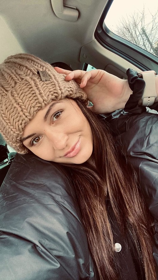 czapki damskie Wełniana czapka Fluffy Orzechowa 100 % wełna