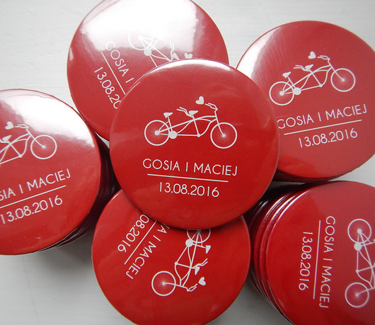 Magnesy ślubne 20szt. - Podziękowania dla gości polkastudio