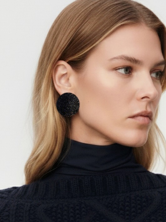 kolczyki - inne KÓŁKO . zamsz . GALAXY