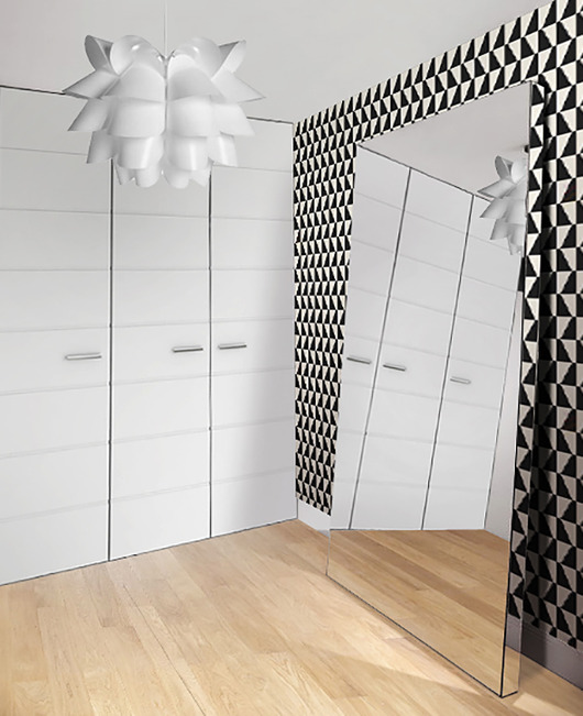 Lustro stojące Silver Block 100x200x5 cm gieradesign