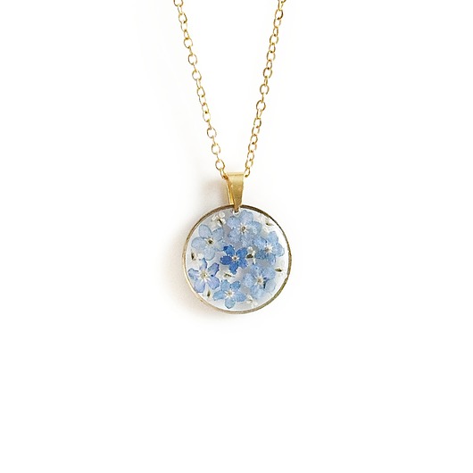 naszyjniki - inne Naszyjnik z niezapominajkami