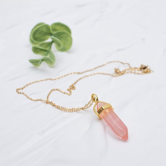 wisiory Naszyjnik "Cherry Energy" - Blask Miłości i Witalności z Kwarcem