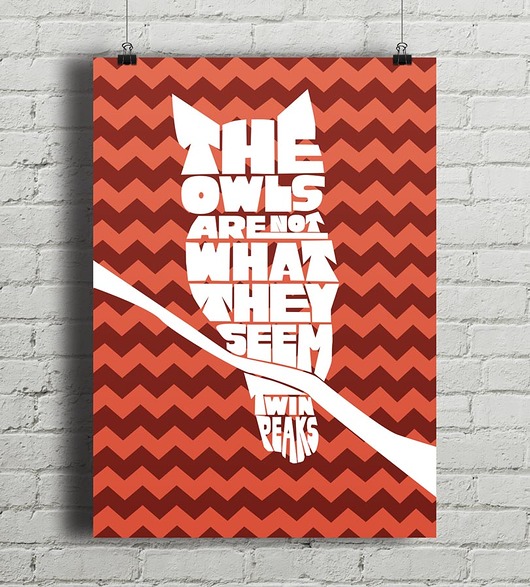 Plakat Twin Peaks - Sowy nie są tym...  minimalmill