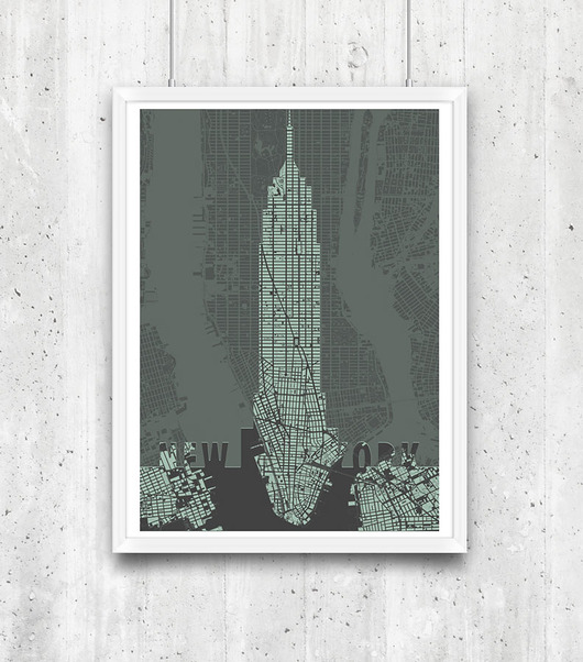Nowy Jork - Empire State Building - plakat A2 minimalmill