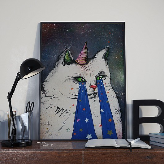 plakaty Plakat Kot jednorożec - A3