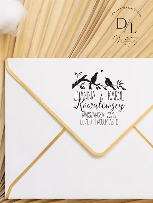 stemple Stempel Ex Libris Exlibris personalizowany Adresownik Ptaszki