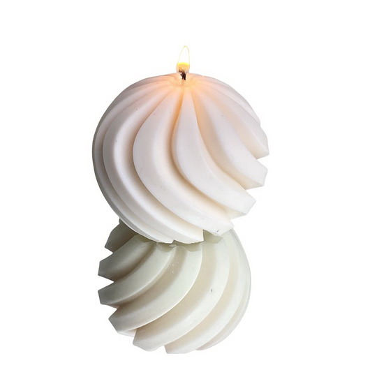 świeczniki i świece Świeca ekologiczna sojowa dekoracyjna "Twisted " 83x70mm