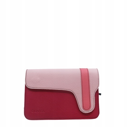 torby na ramię Torebka listonoszka damska skórzana regulowany odpinany pasek eko OLIVKA