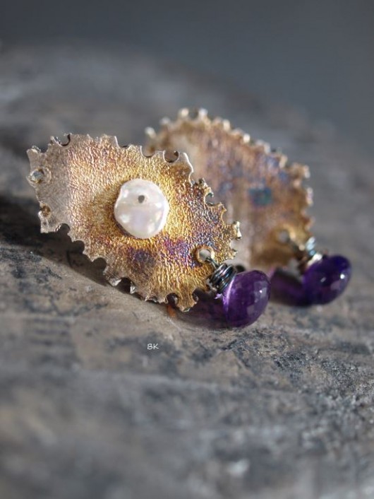 kolczyki wire wrapping aurora