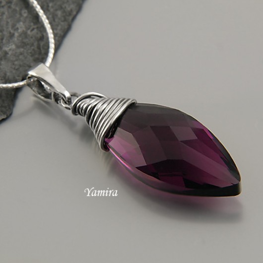 kryształ Swarovski Amethyst exclusive (30mm) - wisior yamira