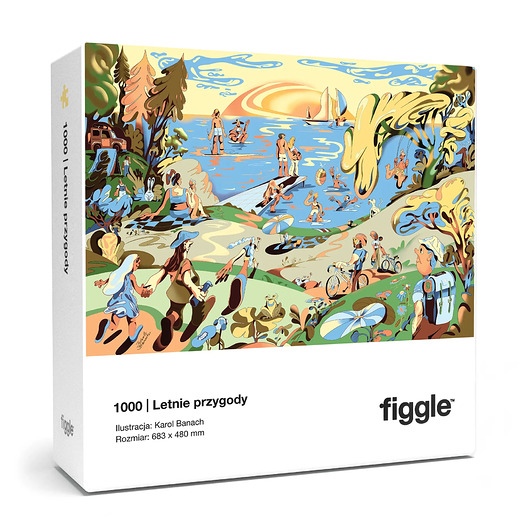puzzle dla dzieci FIGGLE Puzzle 1000 Letnie przygody. Ilustracja: Karol Banach