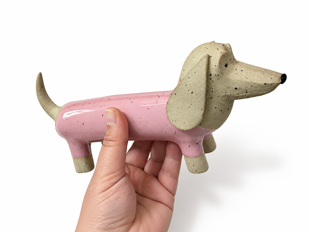 figurki i rzeźby Ceramiczny jamnik