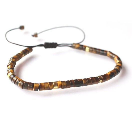 bransoletki z kamieni naturalnych Tygrysie oko i hematyt - Bystrość