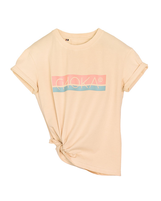 T-shirt BEACHIN' PASTEL YELLOW CHOKA
