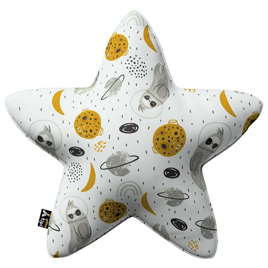 poduszki do pokoju dziecka Poduszka Lucky Star biało-szara