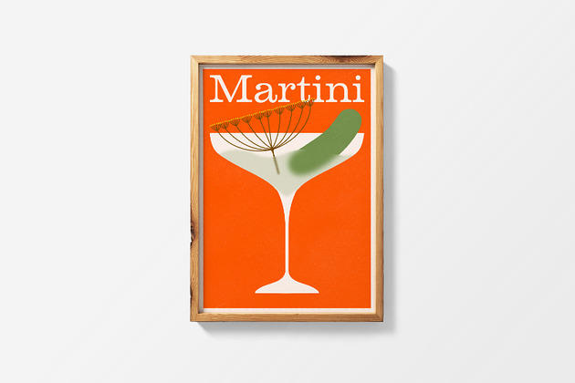 grafiki i ilustracje Martini x poster