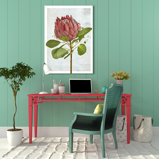 OBRAZ NA PŁÓTNIE - RÓZOWY KWIAT-50x70cm NOWdeco