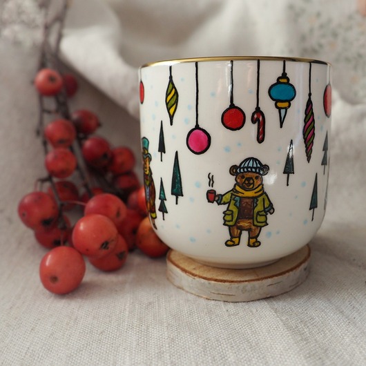 kubki Zimowy kubek MISIE