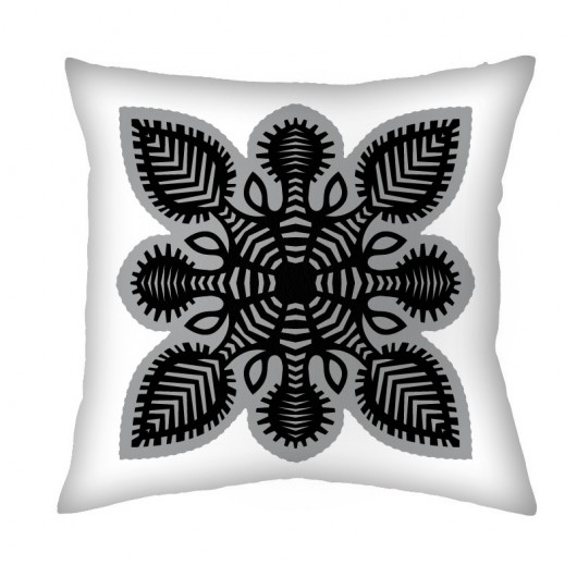 Poduszka z serii folk(o)lor - wycinanka - b&w 1 AT design