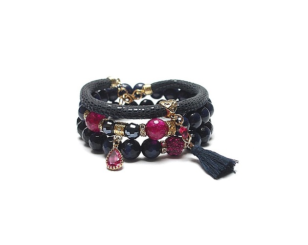 Navy blue and ruby  /22-05-20/ set KiKa pracownia