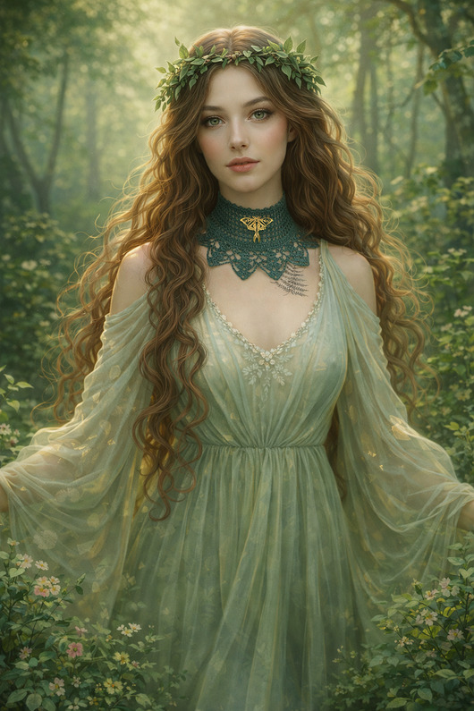 chokery Koronkowy naszyjnik boho zielony z Ćmą