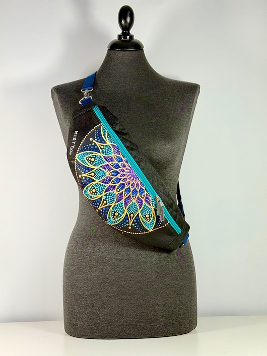 saszetka nerka Torebka nerka wodoodporna z kolorową mandalą