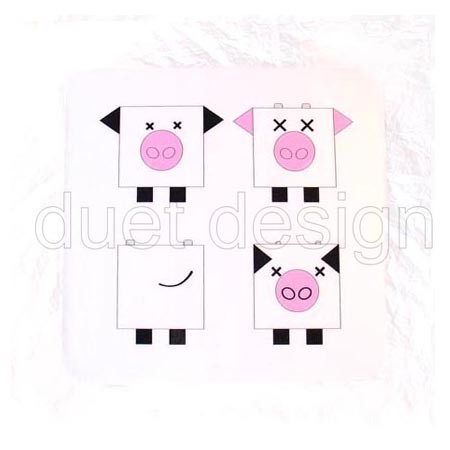 Podstawki 4cows_K2 duet design Duet design