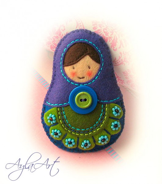 Matrioszka: fiolet-granat-... --zamówienie :) AylaArt