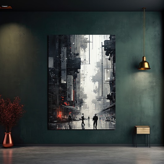 plakaty Futurystyczna Japonia, Cyberpunk - Plakat - Loft, Minimalizm