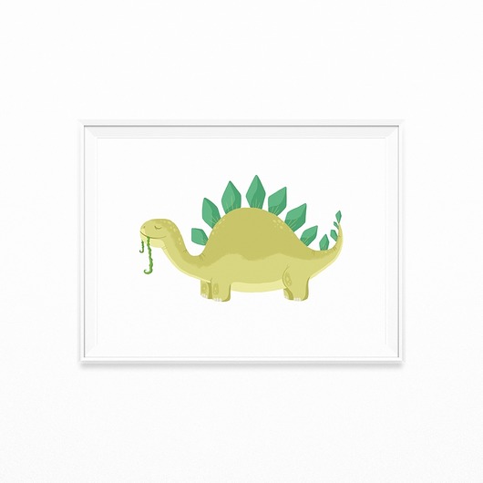 Plakat z dinozaurem Stegosaurus myscandi