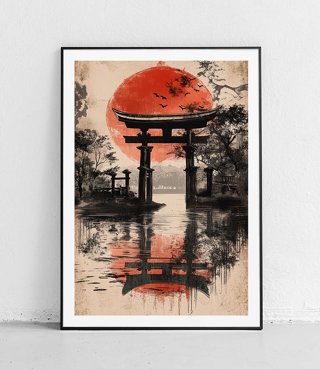 plakaty Plakat Cisza pod bramą Torii