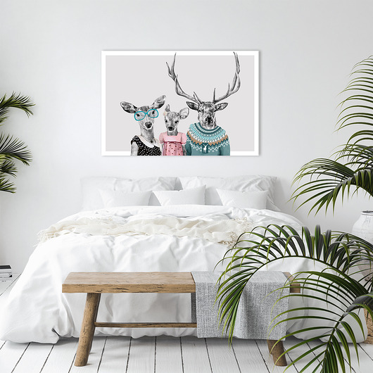 obrazy i plakaty do pokoju dziecięcego OBRAZ NA PŁÓTNIE - Rodzina po swojemu 100x70cm