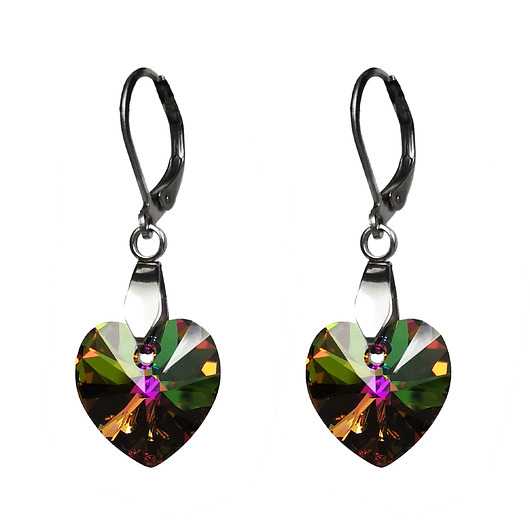 kolczyki swarovski Kolczyki Swarovski Kolorowe serducha