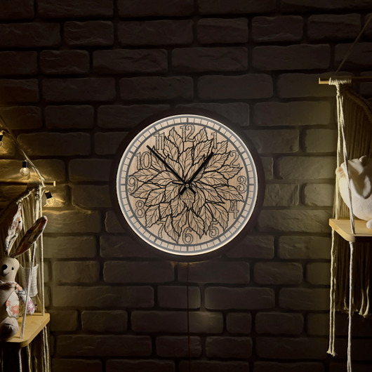 zegary Podświetlany zegar ścienny LED  40 cm
