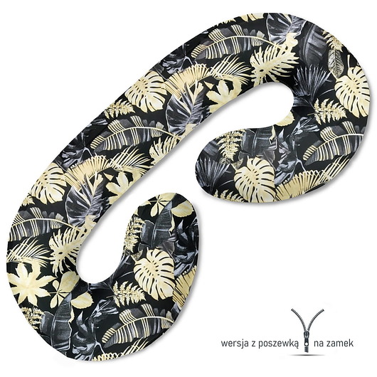 ubrania i akcesoria do karmienia Poduszka ciążowa do spania i karmienia Złote liście