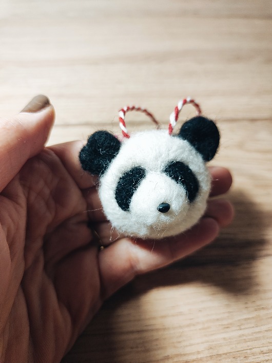 akcesoria różne Myszka Fiszka -Myszka wełna filc zawieszka bombka