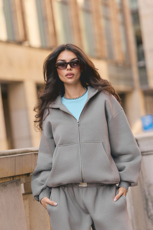 bluza z kapturem damska Bluza z kapturem PUFFA ZIP Shadow damska