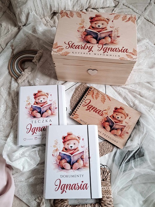 Chrzest - inne ZESTAW MIŚ Z KSIĄŻKĄ personalizowany, prezent na Chrzest, roczek, narodziny