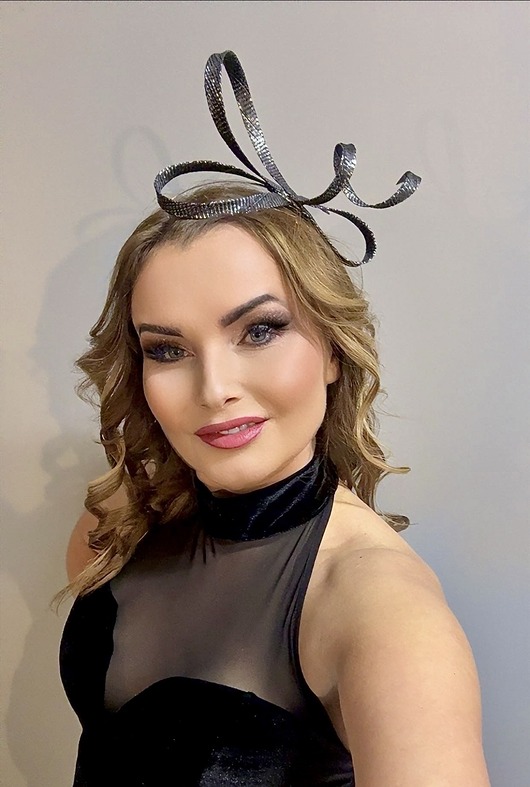 fascynatory Fascynator NICOLA CZARNY BROKAT / oraz inne kolory