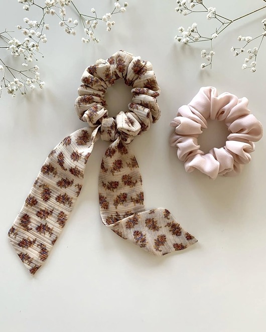 gumki do włosów Scrunchie Golden Touch