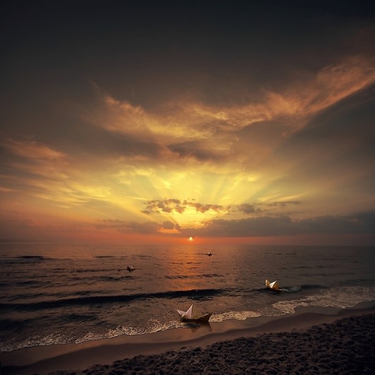 fotografia Boats płótno