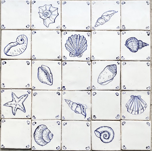 kafle i panele Muszle-płytki ceramiczne