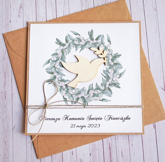 kartki na komunię Kartka, PERSONALIZACJA : I Komunia Święta II