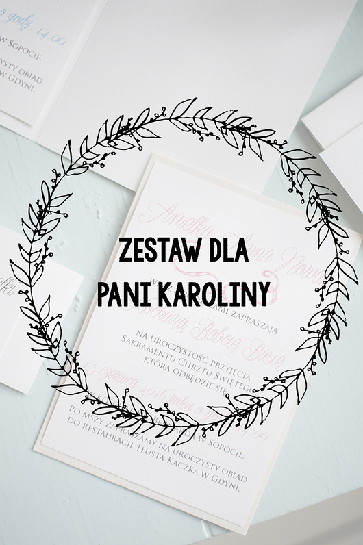 Zestaw LAUREL I dla Pani Karoliny Papel