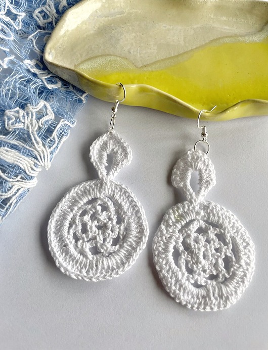 kolczyki - inne Szydełkowe kolczyki #02