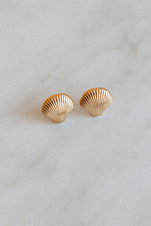 kolczyki pozłacane Kolczyki Golden Seashell