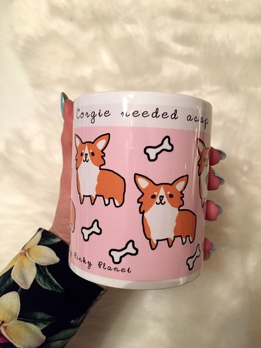 kubki Kubek Coffee or corgi needed asap/ kubek w pieski