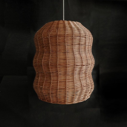 lampy wiszące Wiklinowy klosz do lampy wiszącej